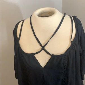 Valley girl blk off the shoulder size 10 dress